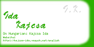 ida kajcsa business card